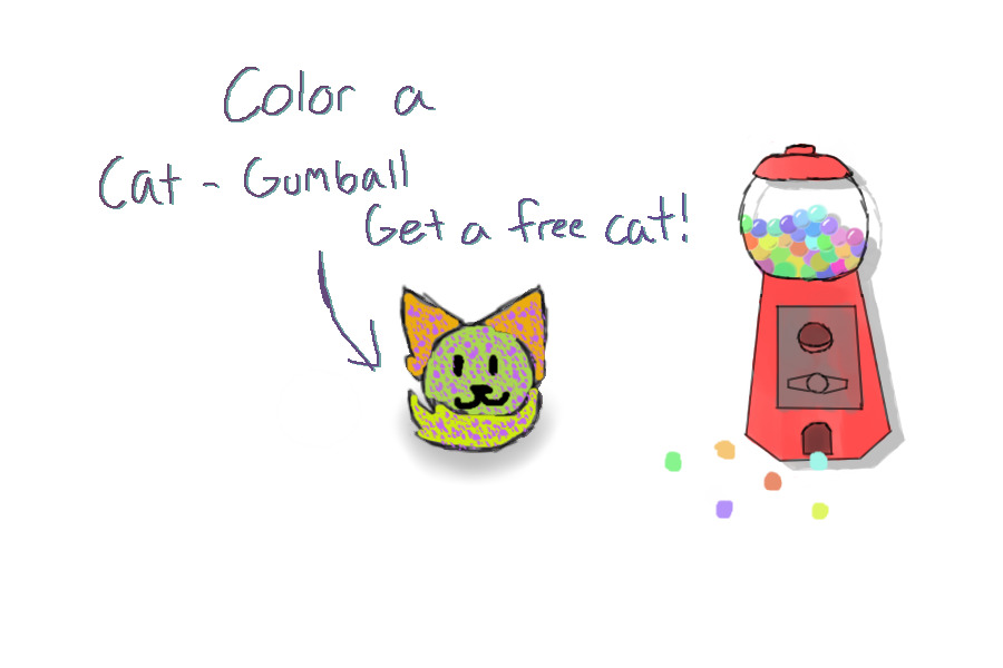 Oekai Gumball Cat From SwarmKat
