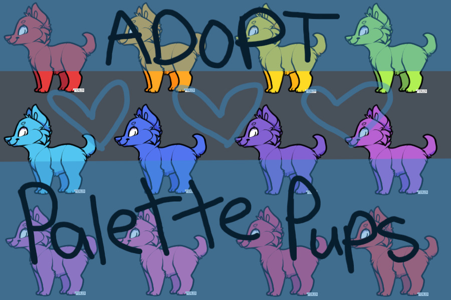 Palette Pups ~CLOSED~ first set free!