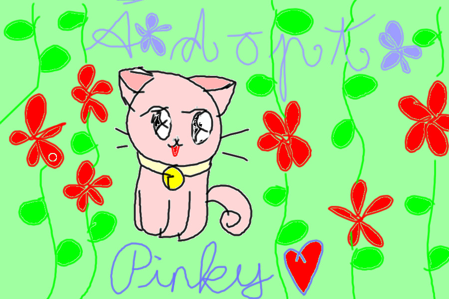 Pinky the kitten art adoption(free)