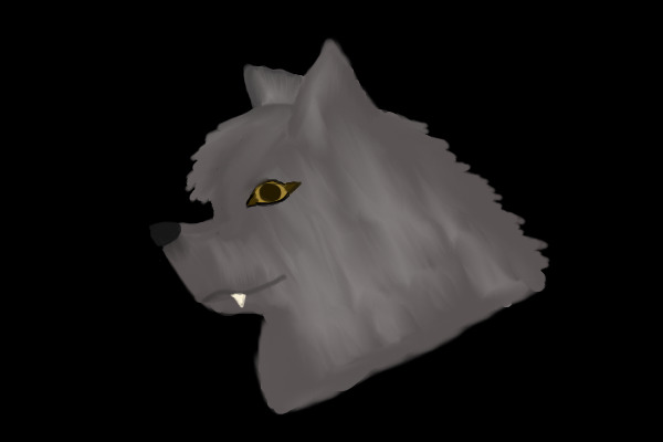 Lineless Wolf Headshot