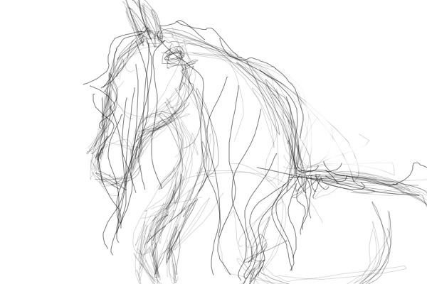 horse scribble