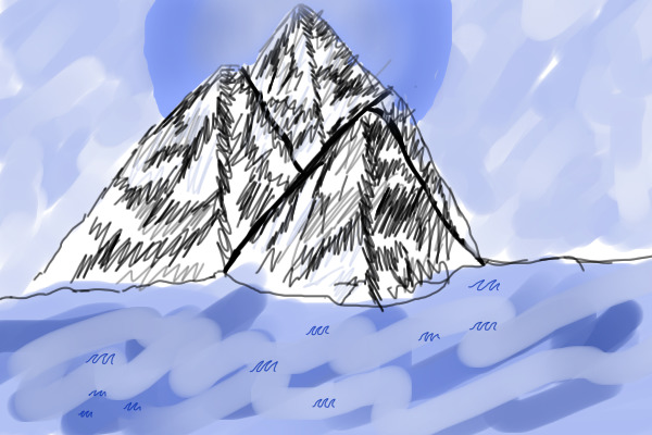 Three mountain peaks