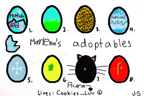 My adoptable eggs! :) Help on drawing next forms needed! =D