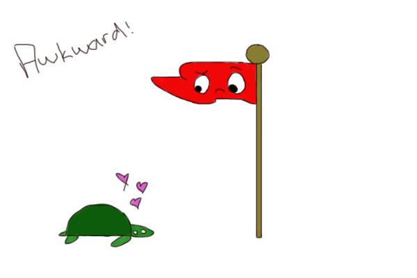 Awkward Turtle/flagpole
