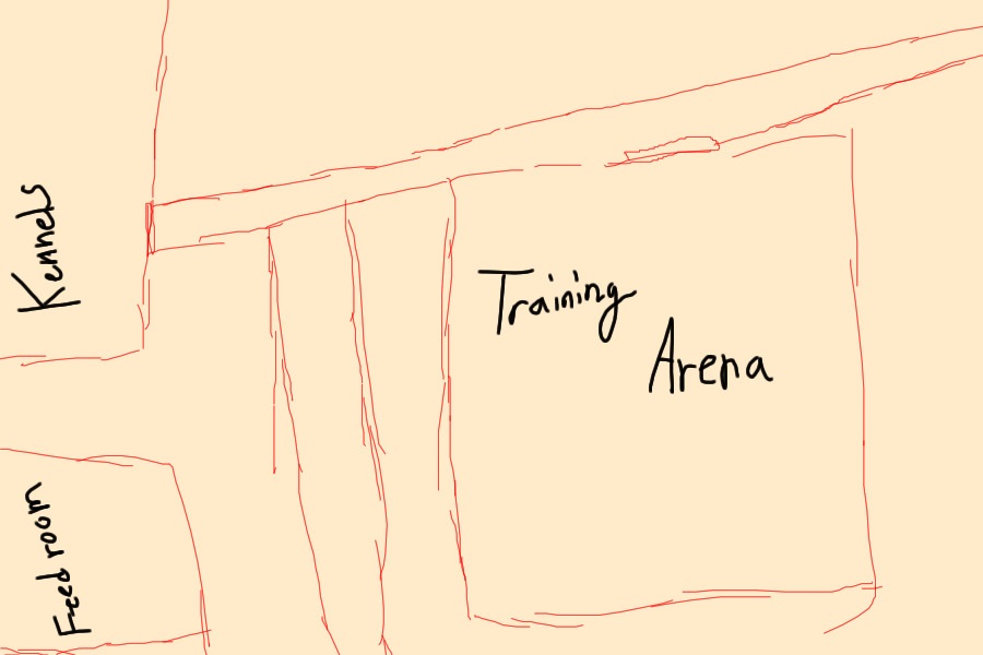 Map Sketch of Snowy Paws Kennel