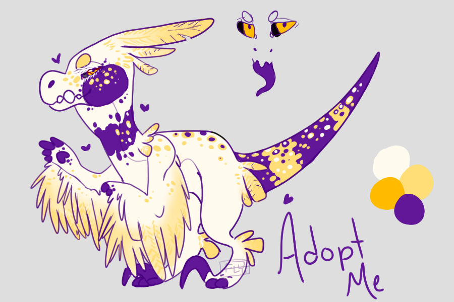 Mallowsaur - Raptor - Adopt me <3