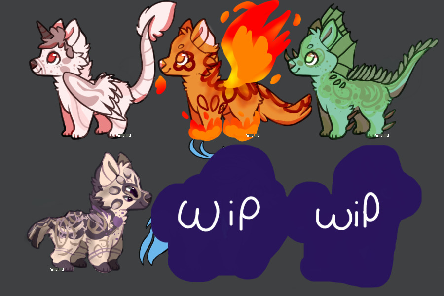 some wip sketchs for adopts