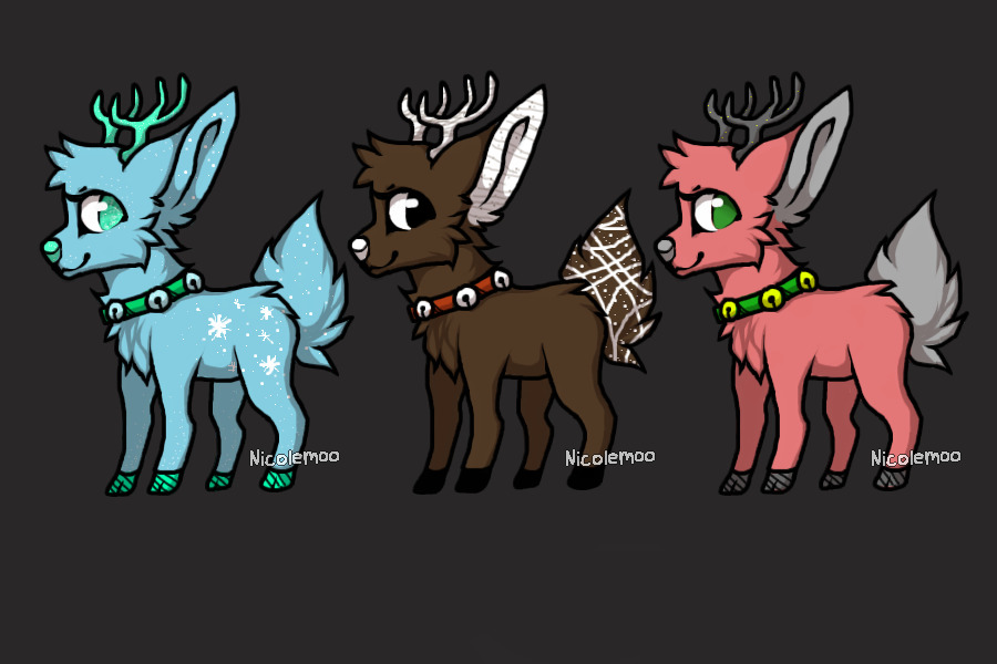Free Holly Deers Adoptables 3 (CLOSED)