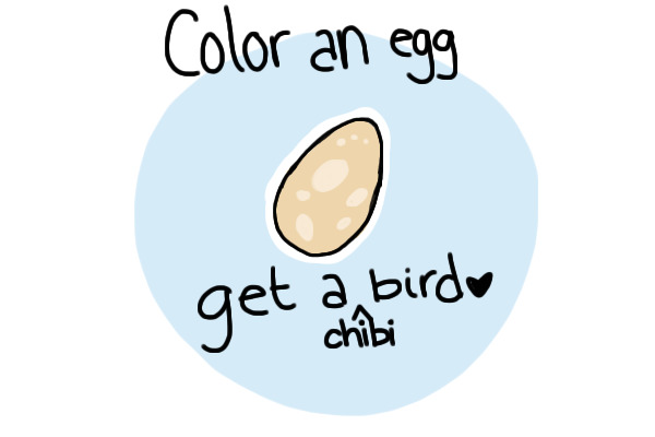 Color an egg, get a chibi birb ❤️
