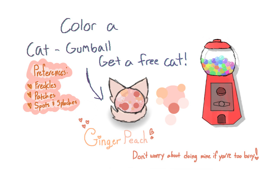 Ginger Peach flavor Gumball Cat!