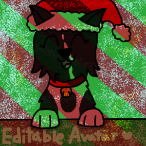 Poorly-Drawn Christmas Cat Editable Avatar