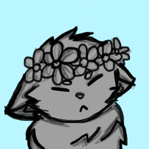 Flower crown cat editable base
