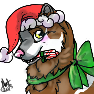 Dysmas: All dressed up for Christmas, are we? Transparent
