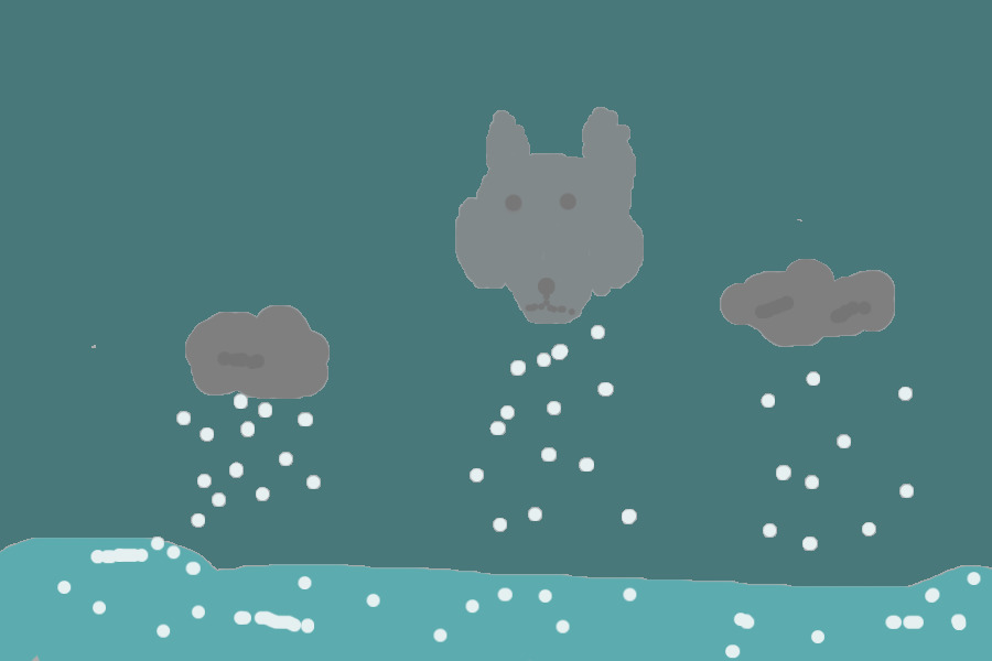 Cloudy wolf