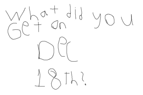 Draw what you got on December 18th!