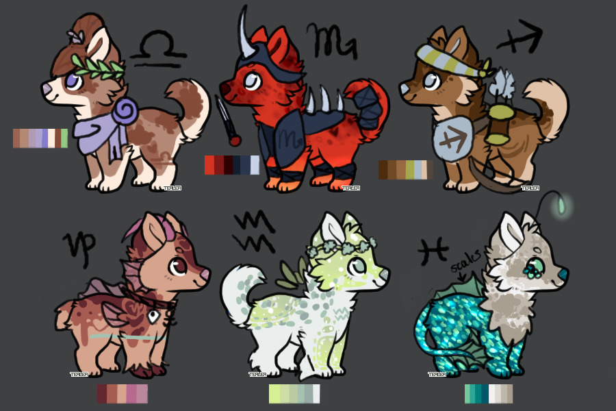 zodiac adopts pt 2 - libra through pisces - ufa!