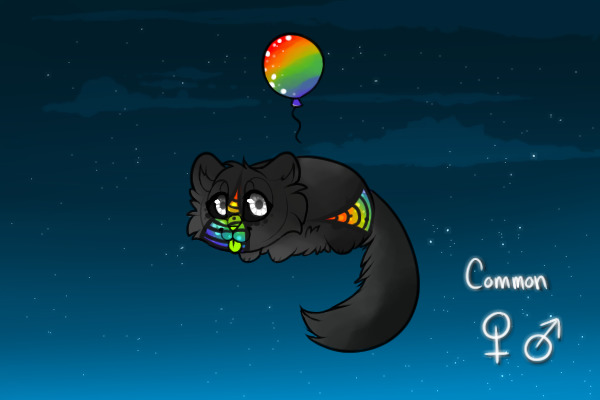 Puffball #207 ; Rainbow Zipper