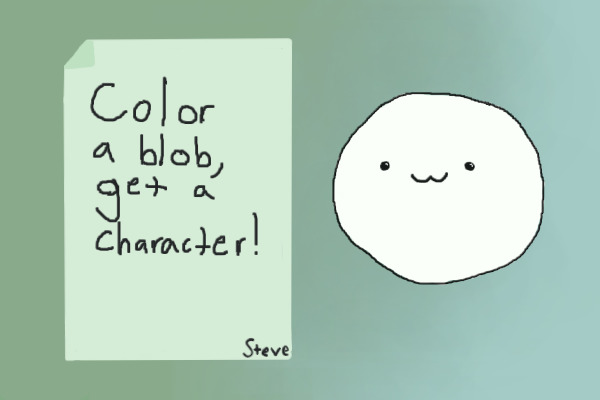Color a Blob, Get a Character
