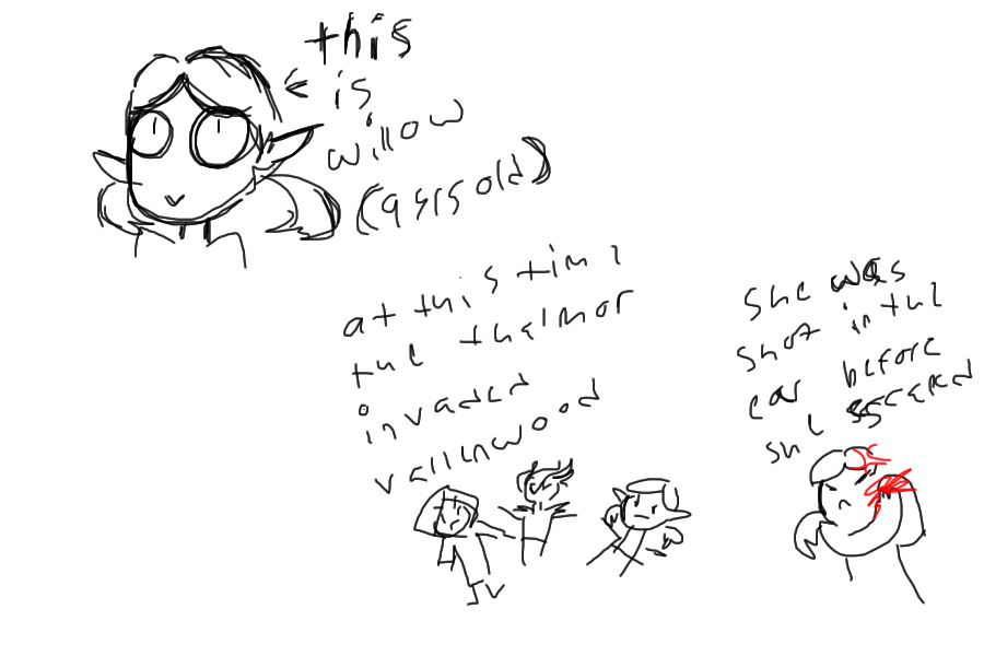 The story of Willow sorry for crappy doodles