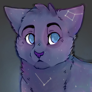 Colored galaxy cat