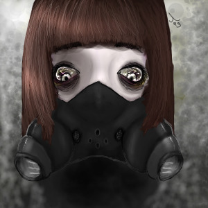 Gas masked girl
