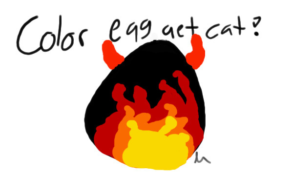 Color a Egg get a cat! Completed