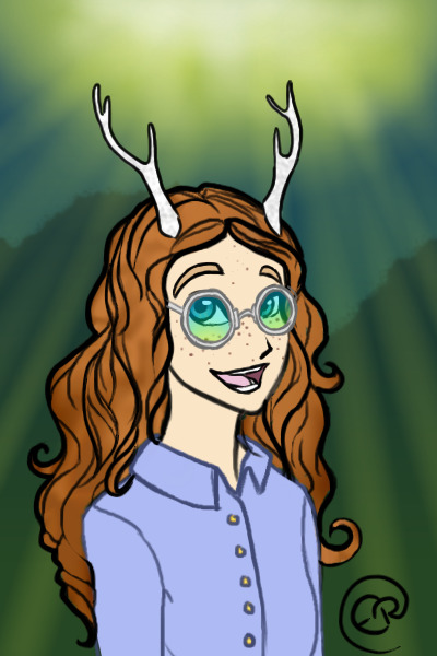 the girl with the horns