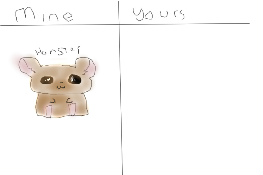 mouse drawn hamster