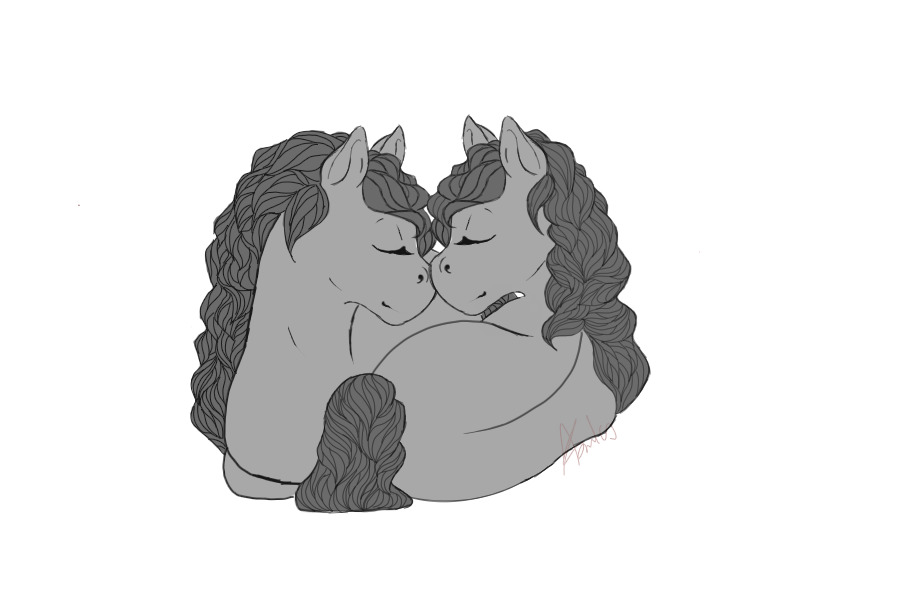 Horse Couple Editable ~ Chibi's