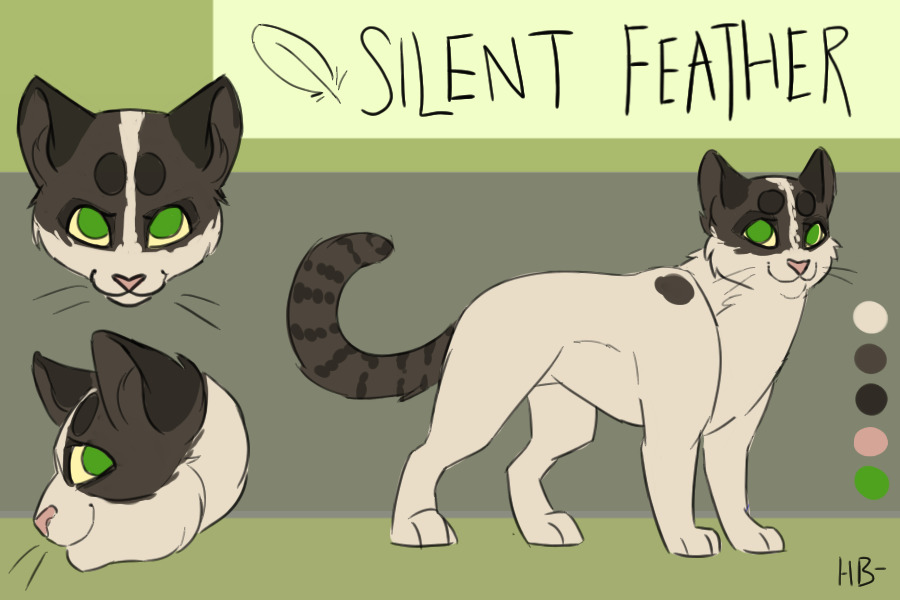 SilentFeather Ref Sheet Commission for Box.