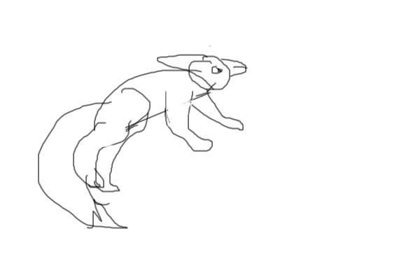A fennec fox I drew, it's kinda bad.