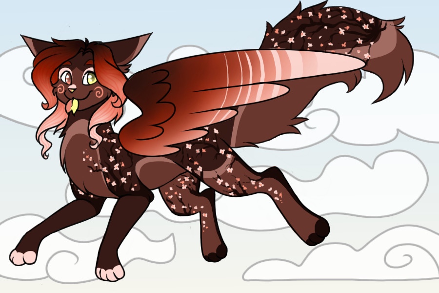 CherubCat adopt #7 // Cherry Blossom