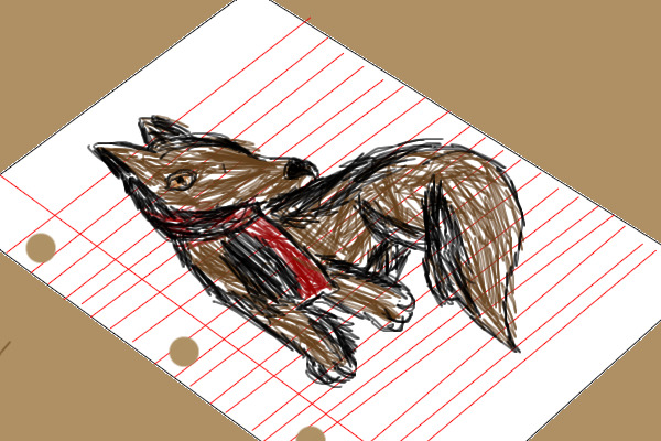 Wolf with scarve