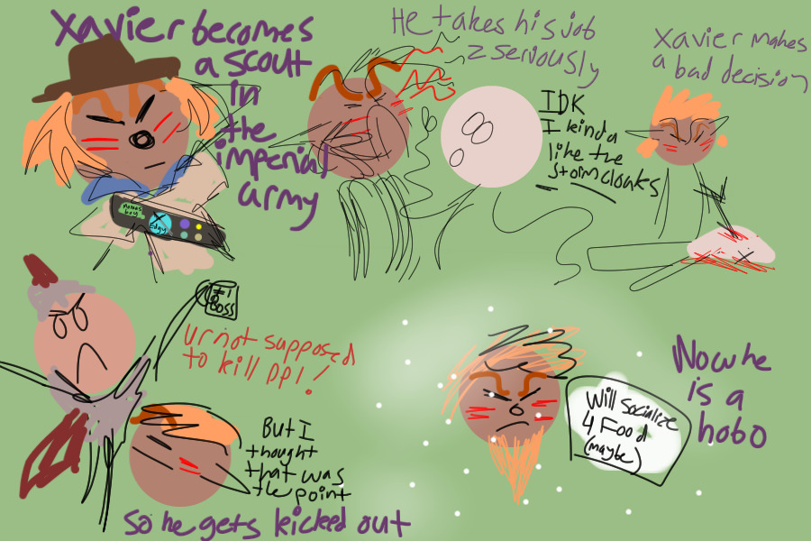 Xavier's story as told through really bad art part 2