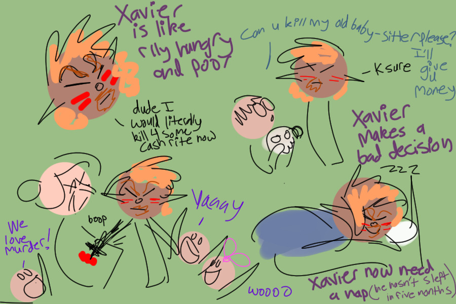 Xavier's story as told through really bad art part 3