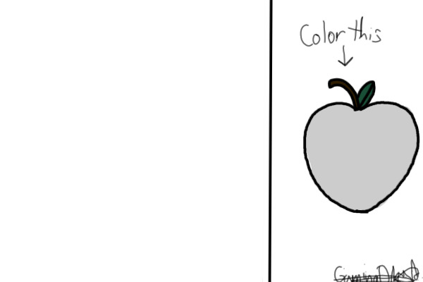 Color the apple for a cute worm!