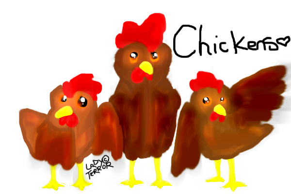Chickens - Oekaki Drawing 3