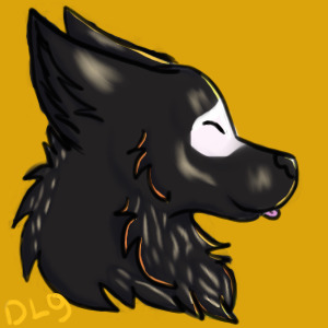 colored in Hufflepuff wolf