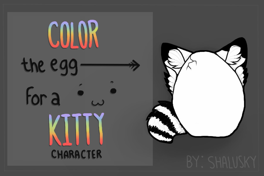 Colour the egg for a Kitty Character