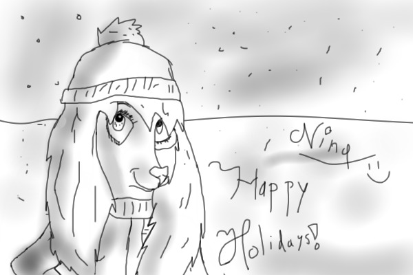 Happy holidays sketch