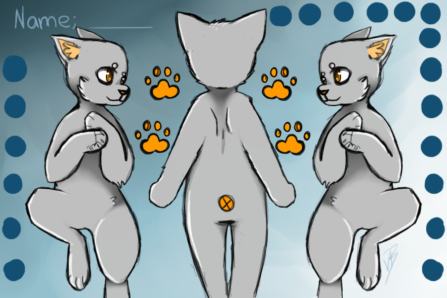 Feline Character Design Editable