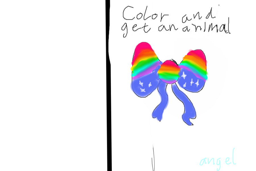 color a ribbon get an animal