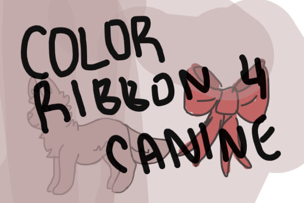 Color the ribbon for a canine!