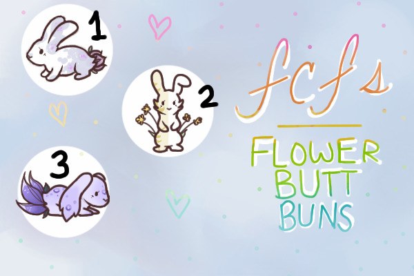 fcfs - flowerbutt buns !! CLOSED
