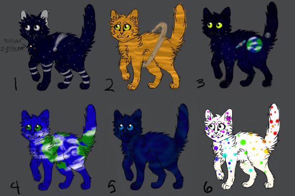 Space themed cats for sale