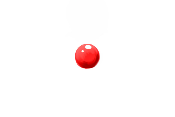 A red shiny ball
