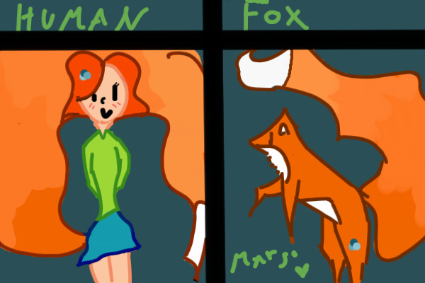 human and fox Margo
