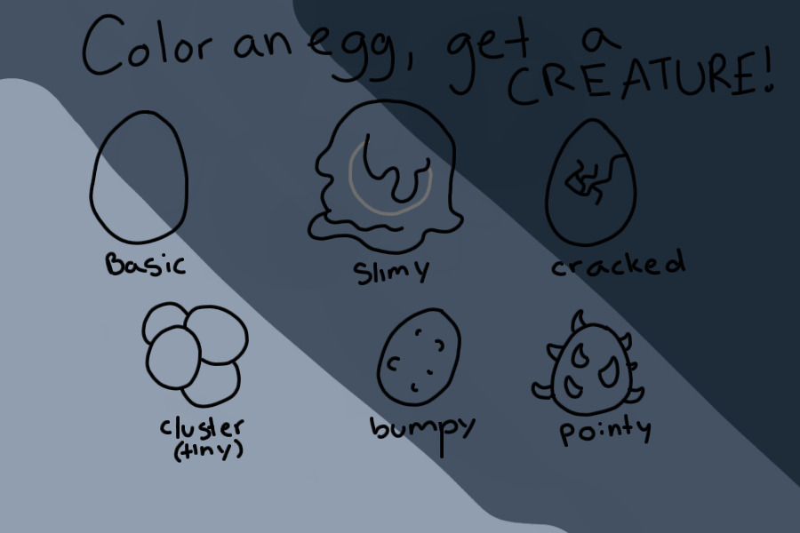 Color an egg, get a creature!