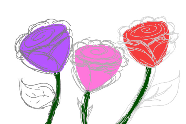 Sketched flowers