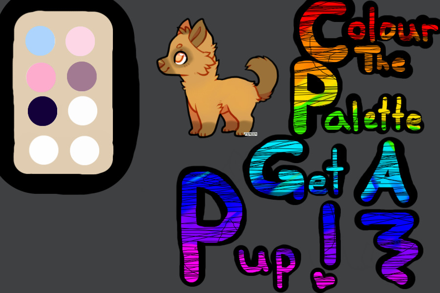 colour the palette get a pup thing